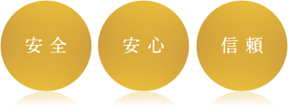 「安全」「安心」「信頼」